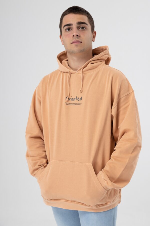 Sudadera Naranja Etiqueta